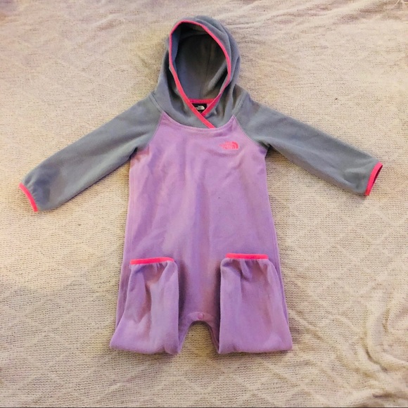 North Face hooded fleece jumpsuit - Picture 1 of 3